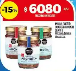 Supermercados DIA Dia anchoas en aceite/ calabresa/provenzal oferta
