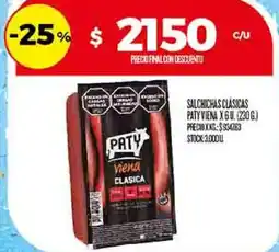 Supermercados DIA Paty viena salchichas clásicas oferta