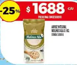 Supermercados DIA Molinos ala arroz integral oferta