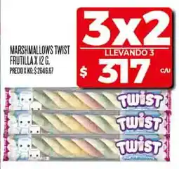 Supermercados DIA Twist marshmallows frutilla oferta