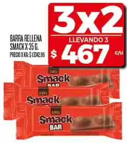 Supermercados DIA Smack barra rellena oferta