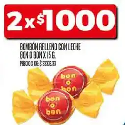 Supermercados DIA Bon o bon bombon relleno con leche oferta