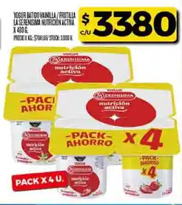 Supermercados DIA La serenisima yogur batido vainilla/frutilla nutricion activa oferta