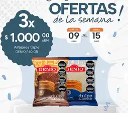 El Milagro Mayorista Genio alfajores triple oferta
