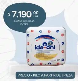 El Milagro Mayorista Ideoni queso cremoso oferta
