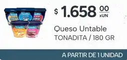 El Milagro Mayorista Tonadita queso untable oferta