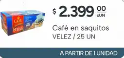 El Milagro Mayorista Velez café en saquitos oferta