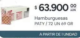 El Milagro Mayorista Paty hamburguesas oferta
