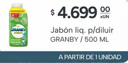 El Milagro Mayorista Granby jabón liq. p/diluir oferta