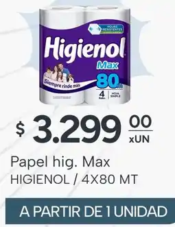 El Milagro Mayorista Higienol papel hig. max oferta