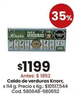 Coto Knorr caldo de verduras oferta