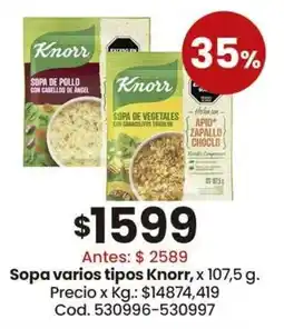 Coto Knorr sopa varios tipos oferta