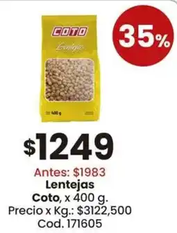 Coto Coto lentejas oferta