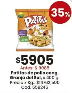 Coto Granja del sol patitas de pollo cong. oferta