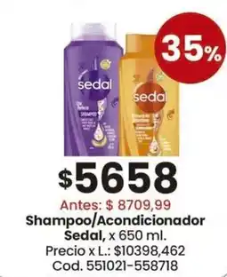 Coto Sedal shampoo/acondicionador oferta