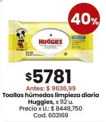 Coto Huggies toallas húmedas limpieza diaria oferta