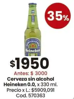 Coto Heineken 0.0 cerveza sin alcohol oferta