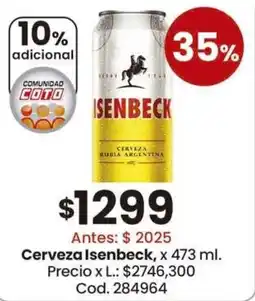 Coto Isenbeck cerveza oferta