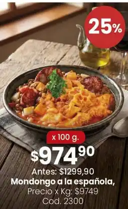 Coto Mondongo a la española oferta