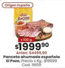 Coto El pozo panceta ahumada española oferta