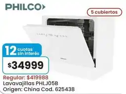 Coto Philco lavavajillas PHLJ05B oferta