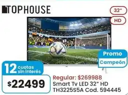 Coto Tophouse smart tv led 32" hd oferta