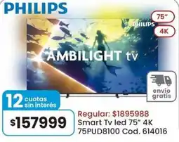 Coto Philips smart tv led 75" 4k oferta