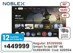Coto Noblex smart tv led 98" 4k oferta