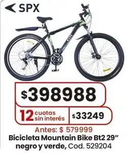 Coto Spx bicicleta mountain bike bt2 29" negro y verde oferta