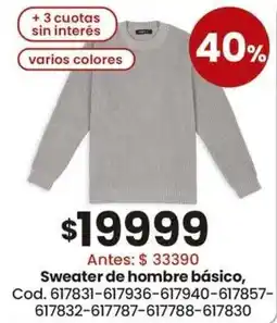 Coto Sweater de hombre básico oferta
