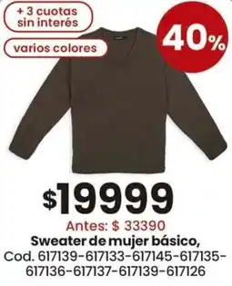 Coto Sweater de mujer básico oferta