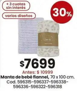 Coto Manta de bebé flannel oferta