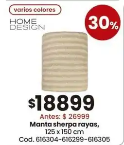 Coto Home design anta sherpa rayas oferta