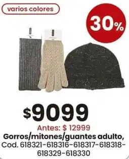 Coto Gorros/mitones/guantes adulto oferta