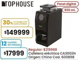 Coto Tophouse cafetera eléctrica CA3002N oferta