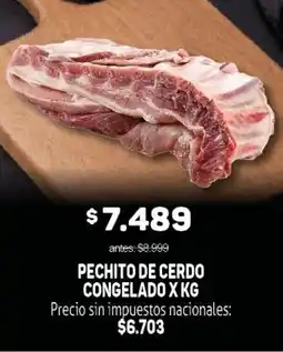 Makro Pechito de cerdo congelado oferta