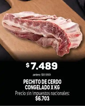 Pechito de cerdo congelado