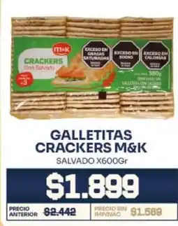 Makro M&K galletitas crackers salvado oferta