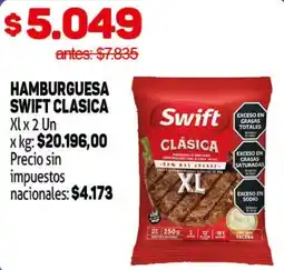 Makro Swift hamburguesa clasica XL oferta