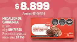 Makro M&K medallon de carne oferta