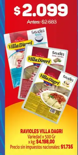 Makro Villa dagri ravioles variedad oferta