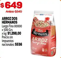 Makro Dos hermanos arroz largo fino 00000 oferta
