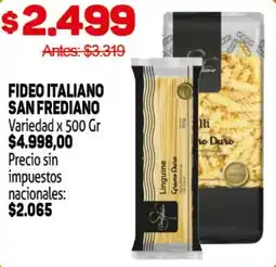 Makro San frediano fideo italiano variedad oferta