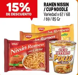 Makro Ramen nissin /cup noodle variedad oferta