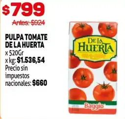 Makro De la huerta pulpa tomate oferta