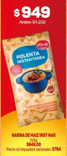Makro M&K harina de maiz inst oferta