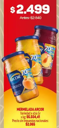 Makro Arcor mermelada variedad oferta