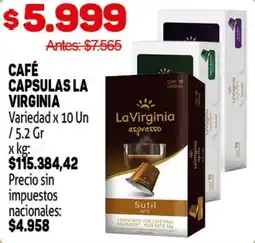 Makro LaVirginia café capsulas oferta