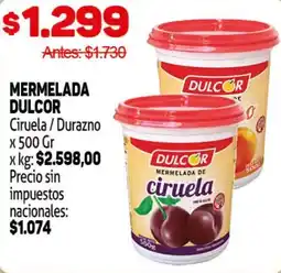 Makro Dulcor mermelada ciruela/durazno oferta