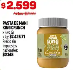 Makro Mani king pasta de mani crunchy oferta